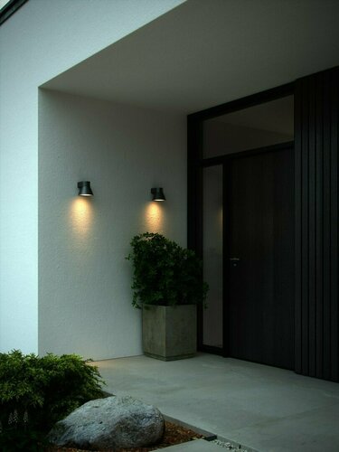 Check Kyklop Cone outdoor wall lamp IP54 black Nordlux
