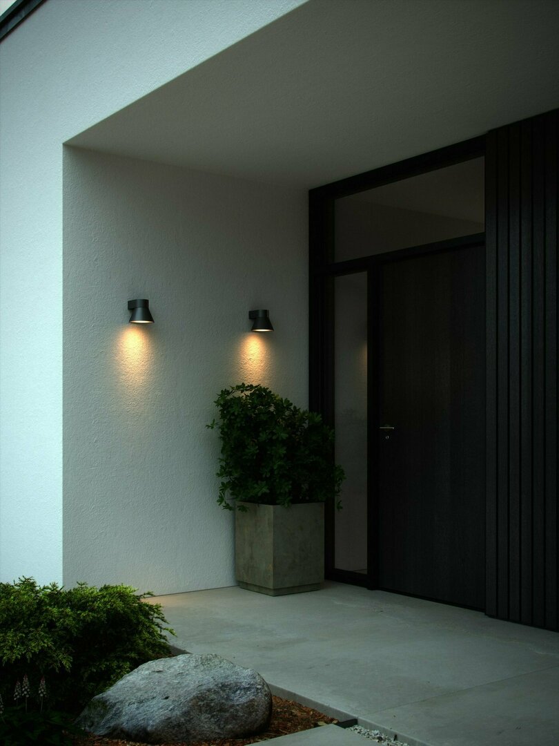 View Kyklop Cone outdoor wall lamp IP54 black Nordlux Kyklop Cone outdoor wall lamp IP54 black Nordlux