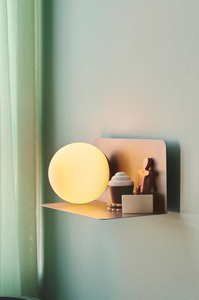 Wall lamp with shelf Lilibeth brown Nordlux small 3
