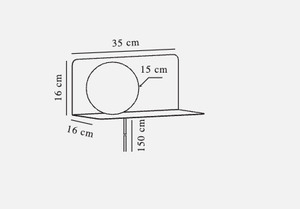 Wall lamp with shelf Lilibeth brown Nordlux small 4