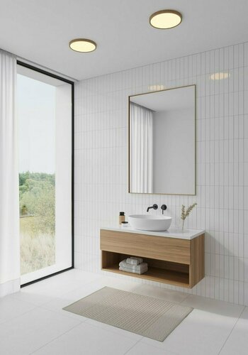 Check OJA 29 IP54 2700K Dim bathroom plafond wooden foil Nordlux