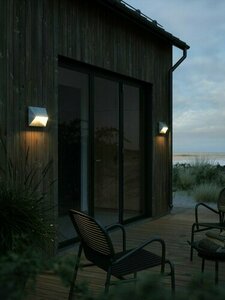 Outdoor wall lamp Pontio 27 IP54 Galvanized Nordlux small 1
