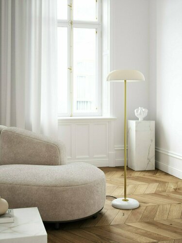 Check Floor lamp GLOSSY white 143cm Nordlux