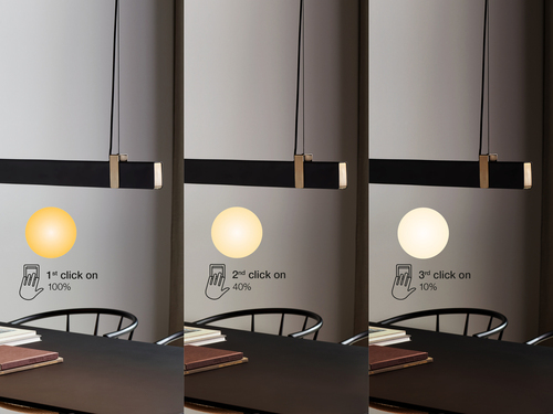 Check Lilt black Nordlux pendant lamp over table