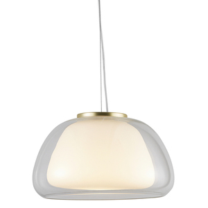 Nordlux Jelly pendant light 39 cm – clear and white opal glass small 0