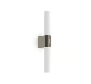 Nordlux Helva Double LED Bathroom Wall Light, 9.5 W, 3000/4000 K, IP44, Brushed Nickel, 42.5 cm small 3