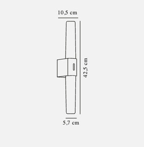 Nordlux Helva Double LED Bathroom Wall Light, 9.5 W, 3000/4000 K, IP44, Brushed Nickel, 42.5 cm small 4