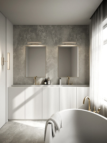 Check Wall lamp over bathroom mirror Otis 40 Nickel Nordlux