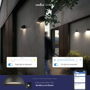 Arcus Smart outdoor wall lamp Grey Nordlux small 6
