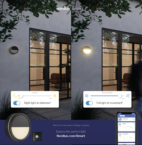 Check Nordlux Ava Smart outdoor ceiling light grey