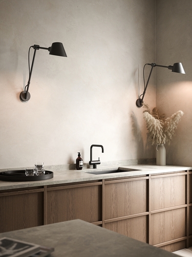 Check Stay Long wall lamp Black Nordlux