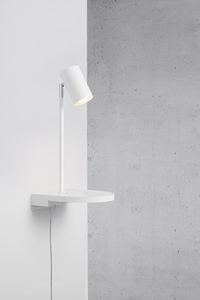 White Nordlux CODY 2112001001 GU10 15 W wall light with shelf and USB small 0