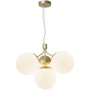 Nordlux IVONA 4-Spot Pendant Light Brass Opal Glass 4xE27 small 3
