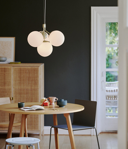 Nordlux IVONA 4-Spot Pendant Light Brass Opal Glass 4xE27 small 4