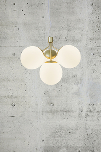 Nordlux IVONA 4-Spot Pendant Light Brass Opal Glass 4xE27 small 0