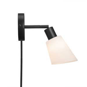 Molli wall lamp Black/Opal Nordlux small 1