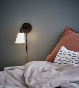 Molli wall lamp Black/Opal Nordlux small 4