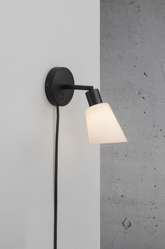 Check Molli wall lamp Black/Opal Nordlux