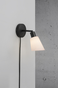Molli wall lamp Black/Opal Nordlux small 0