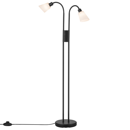 Check Molli Dbl-floor lamp Black/Opal Nordlux