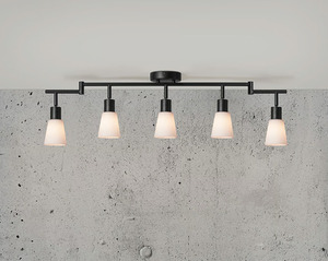 Cole 5-Rail Black/Opal ceiling lamp by Nordlux small 2