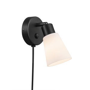 Cole wall lamp Black/Opal Nordlux small 2