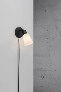 Cole wall lamp Black/Opal Nordlux small 0