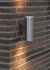 Tin Maxi Double outdoor wall light Nordlux 2 × GU10 max. 35 W IP54 aluminium small 0