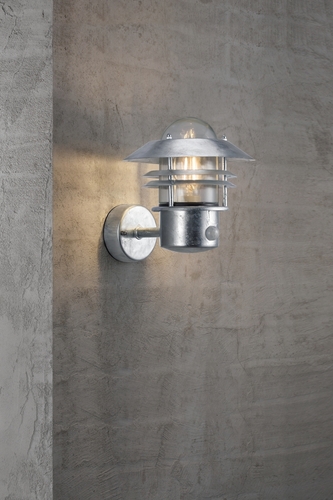Check Blokhus sensor wall lamp Galv Nordlux