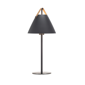 STRAP table lamp, black, metal and leather, E27, 55 cm small 0