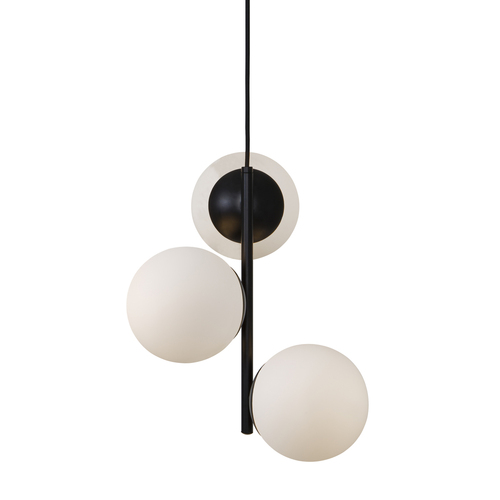 Check Lilly pendant lamp Black/Opalwh. Nordlux