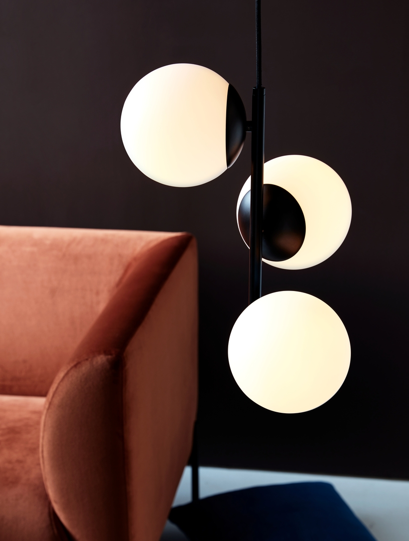 Lilly pendant lamp Black/Opalwh. Nordlux