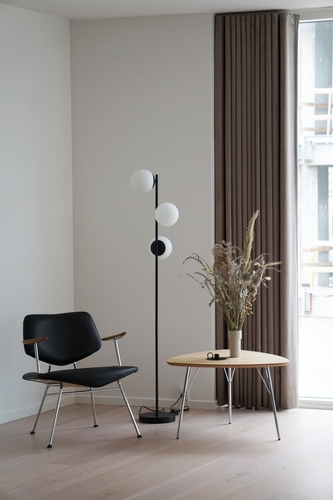 Check Lilly floor lamp Black/Opalwhite by Nordlux