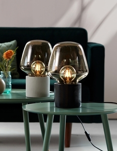 Nordlux CHRISTINA 20 Table Lamp Light Grey, Concrete and Smoked Glass, E27 max. 25 W small 1