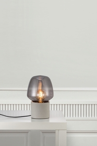 Nordlux CHRISTINA 20 Table Lamp Light Grey, Concrete and Smoked Glass, E27 max. 25 W small 0