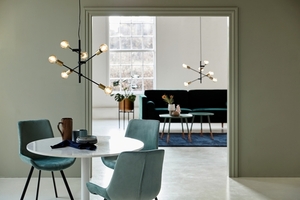 JOSEFINE 6-Spot Pendant Light Black with Brass Nordlux 6 × E27 max 25 W small 0