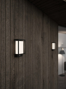 Outdoor wall lamp with motion sensor Nestor black IP44 Nordlux small 1