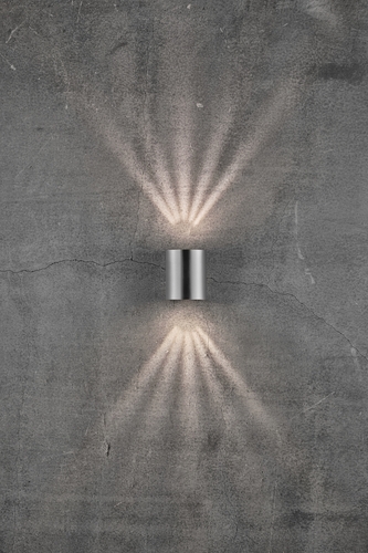 Check Nordlux Canto 2 LED outdoor wall light, stainless steel