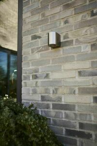 Nordlux Canto 2 LED outdoor wall light, stainless steel small 9