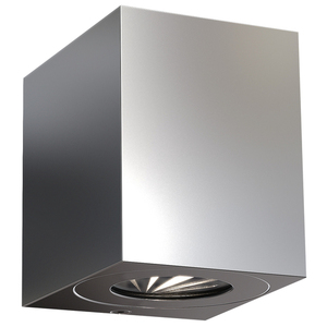 Nordlux Canto Kubi 2 outdoor wall light stainless steel LED 2x6W 3000K IP44 small 0