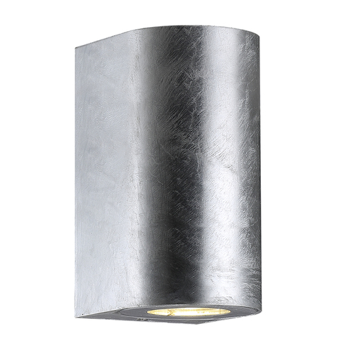 Check Nordlux Canto Maxi 2 outdoor wall light 49721031, galvanized steel, 2×GU10