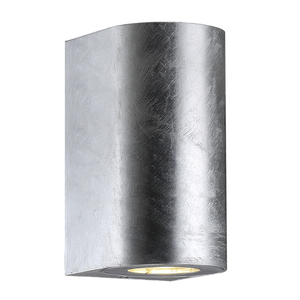Nordlux Canto Maxi 2 outdoor wall light 49721031, galvanized steel, 2×GU10 small 1
