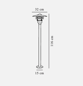 Lønstrup 32 garden standing lamp black Nordlux small 2