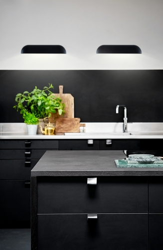 Check Wall lamp Front 36 black Nordlux
