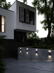 Asbol Round outdoor wall lamp black Nordlux small 1