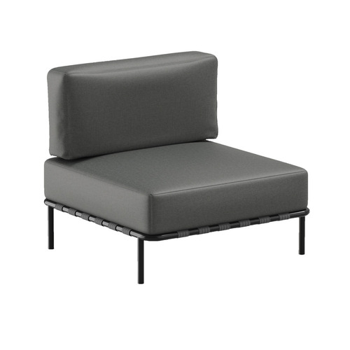 Check Garden Sofa SIT SIT Outdoor SLAVE Dark Gray, Stainless Steel Legs, 78x78 cm
