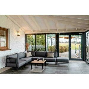 SIT SIT Outdoor SLAVE 3-Seater Garden Sofa Dark Gray with PUF Module small 1
