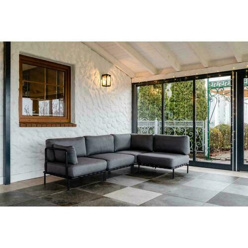 Check SIT SIT Outdoor Garden Sofa Set 3-Seater Dark Grey Stainless Steel
