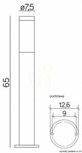 Outdoor Post Light SU-MA Inox Silver 65 cm Stainless Steel ST 022-650 small 2