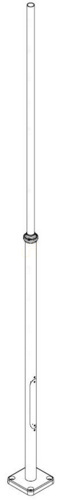 Check Lighting Pole NORLYS Lamppost 1255AL Black Cast Aluminum 400 cm